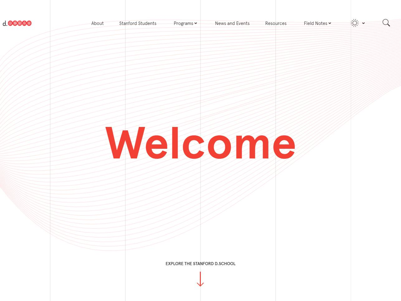Screenshot of the Stanford d.school website