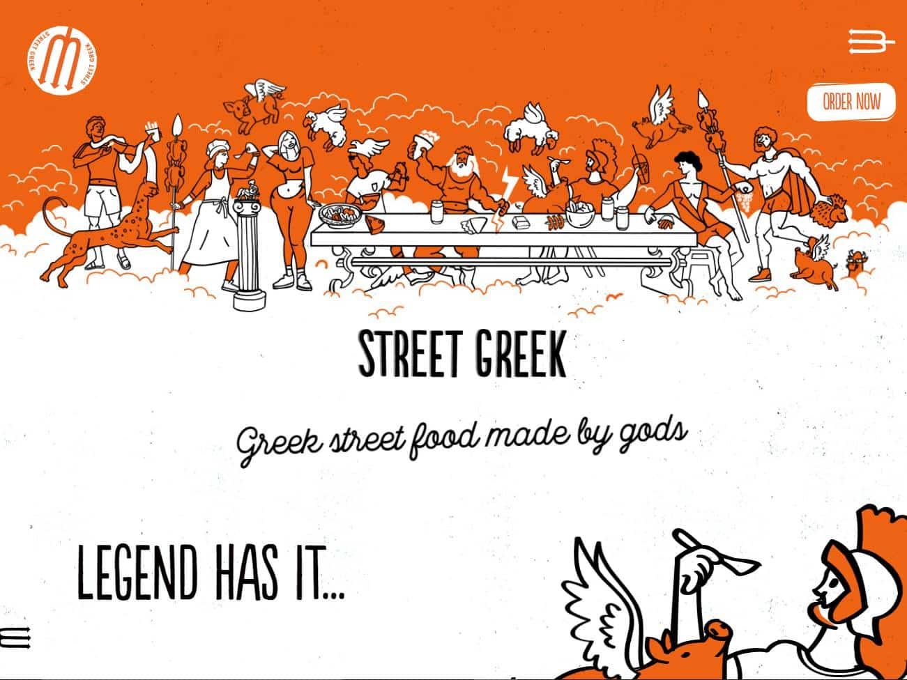 Screenshot of the Street Greek website