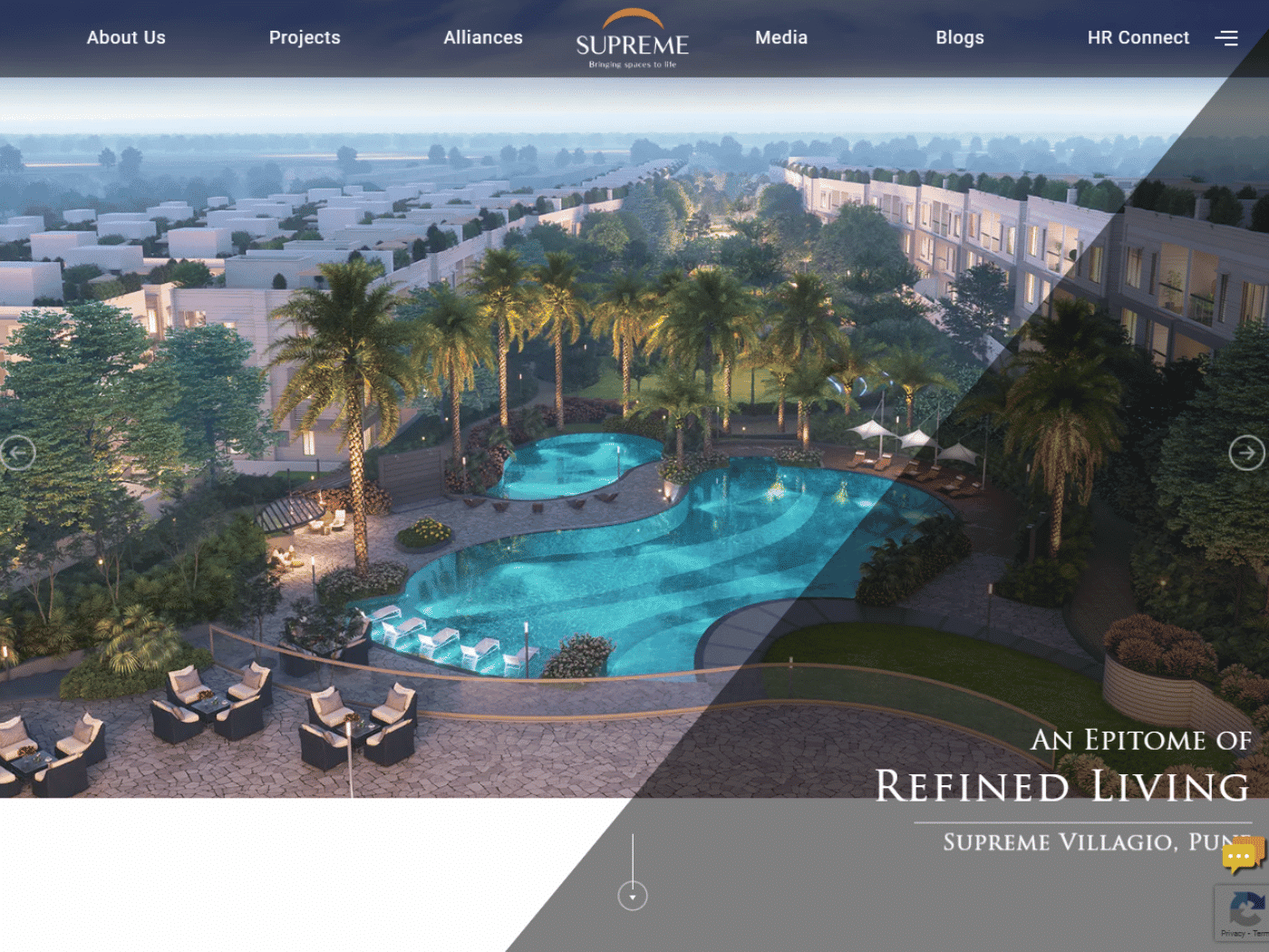 Screenshot of the Supreme Universal website