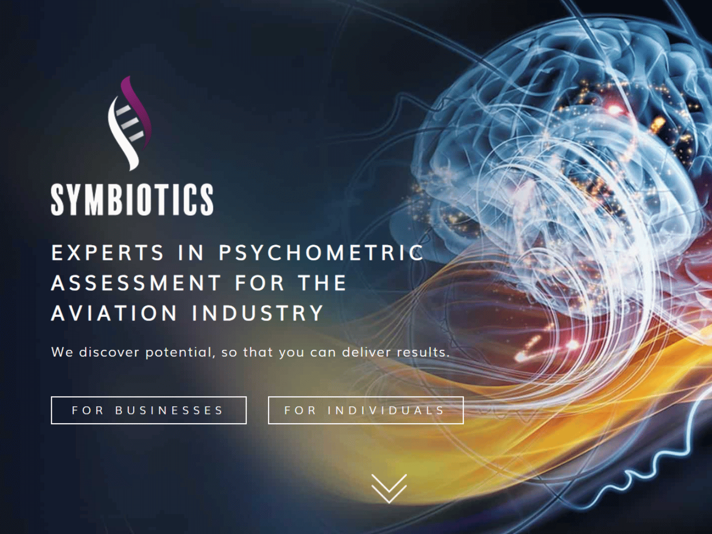 Screenshot of the Symbiotics website