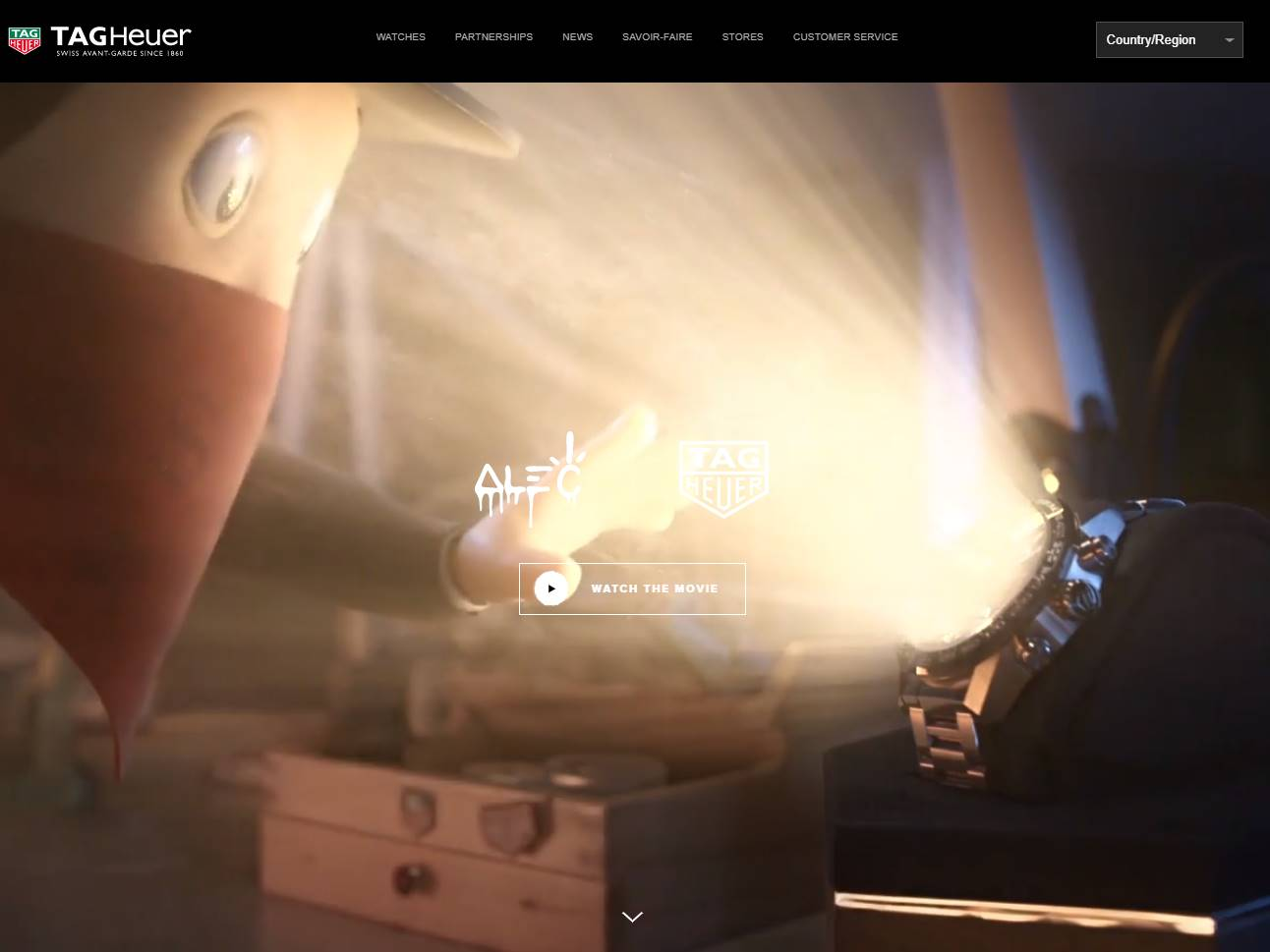 Screenshot of the TAG Heuer Alec Monopoly website