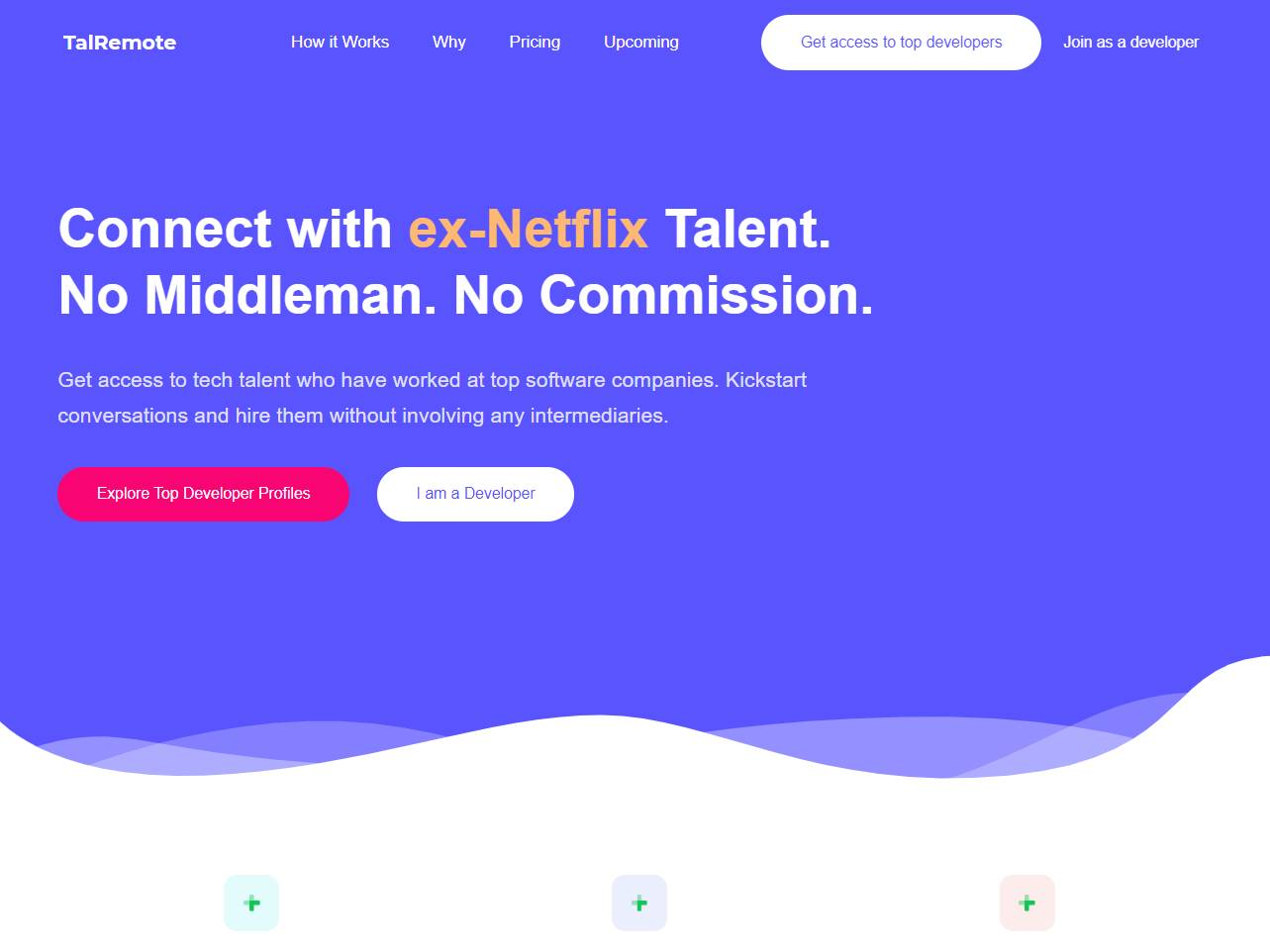 Screenshot of the TalRemote website