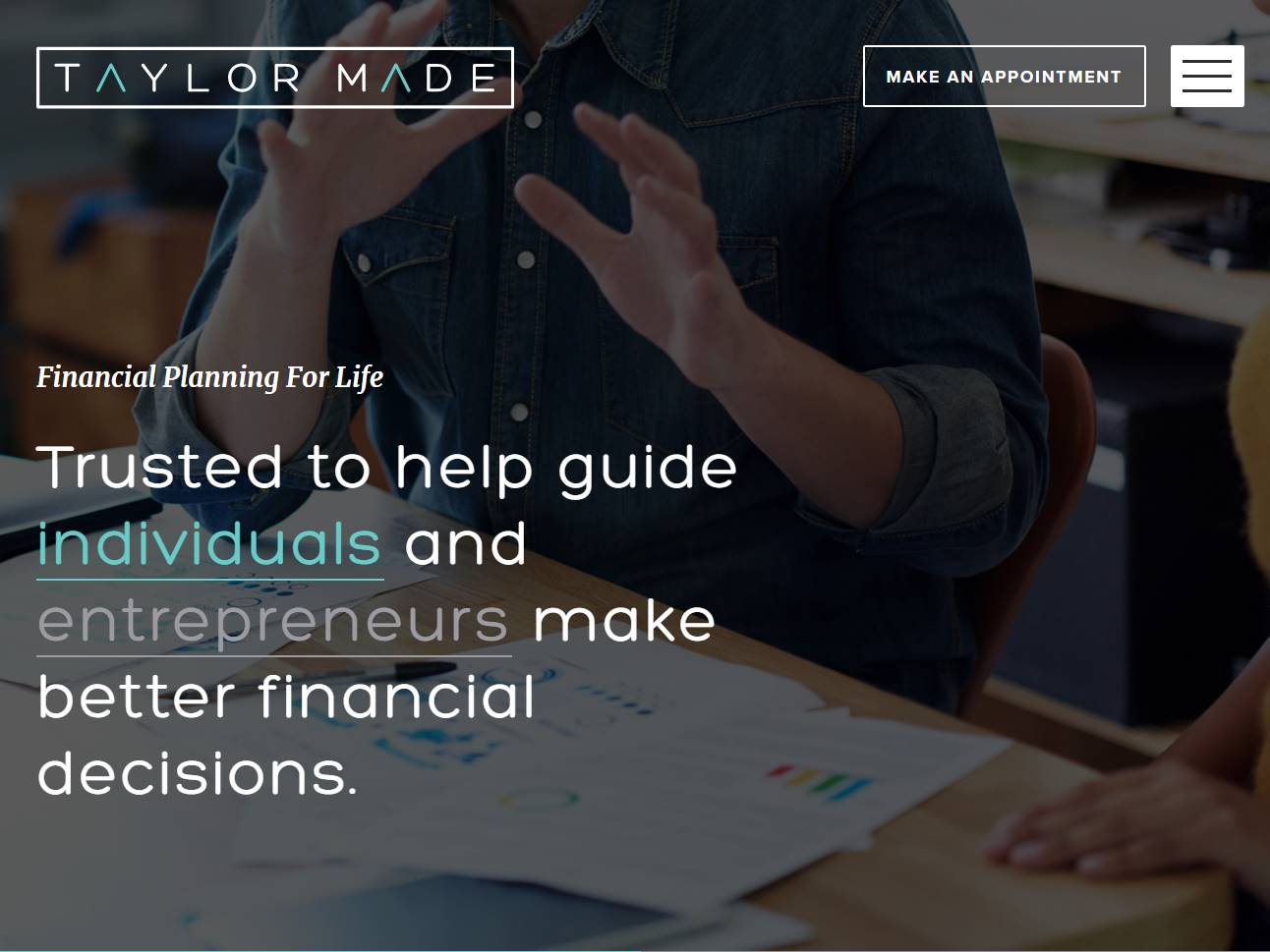 Screenshot of the Taylor Made Financial Planning website
