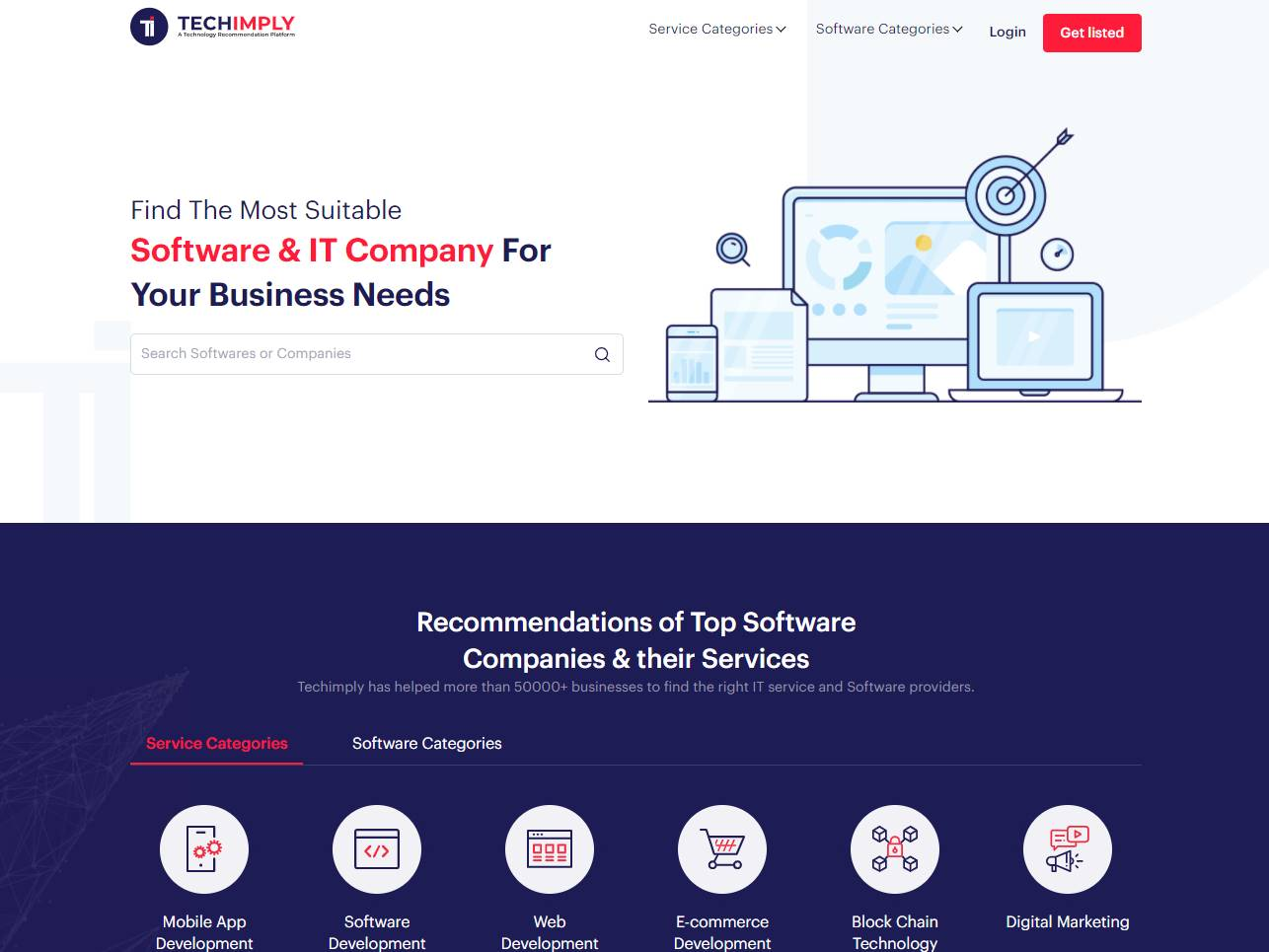 Screenshot of the Techimply Pvt. Ltd. website