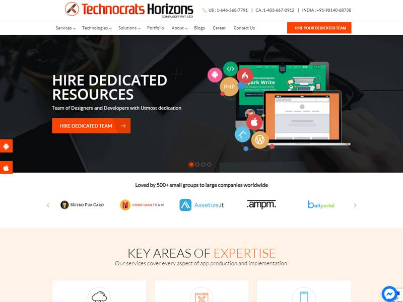 Screenshot of the Technocrats Horizons website