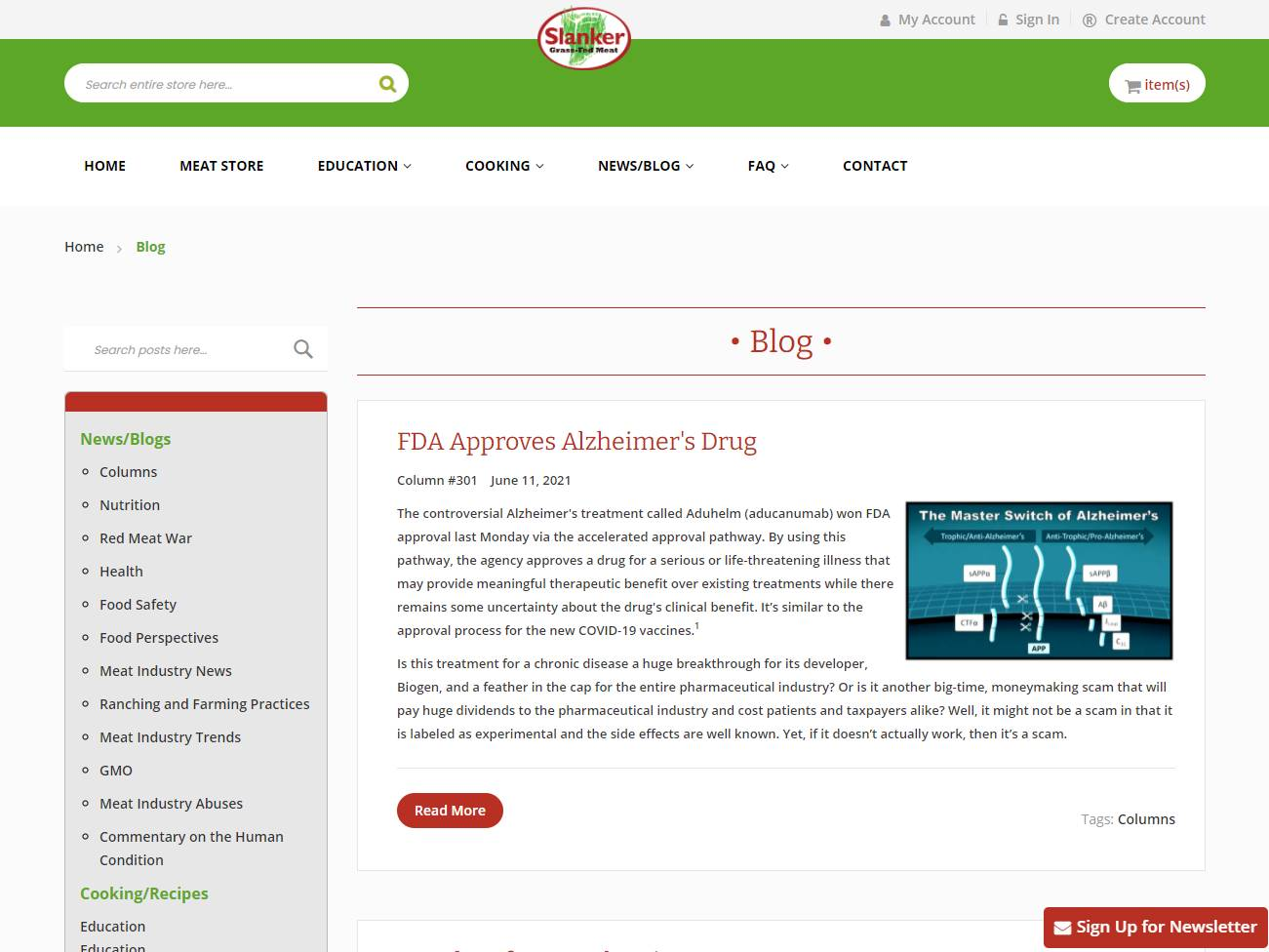 Screenshot of the Texas Grassfedbeef website