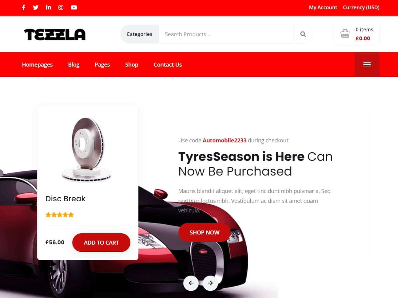 Screenshot of the Tezzla website