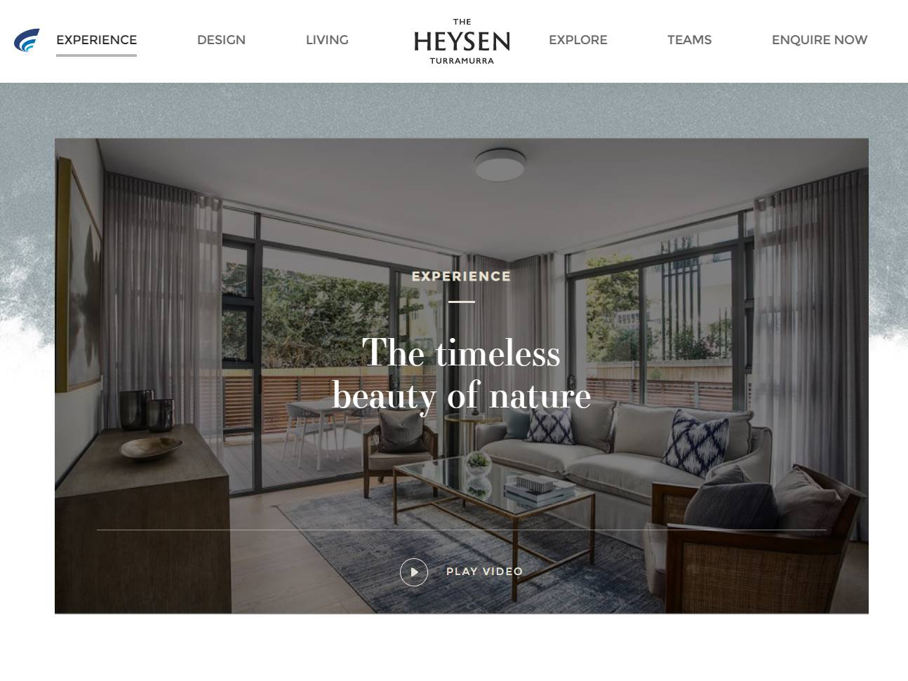 Screenshot of the The Heysen website
