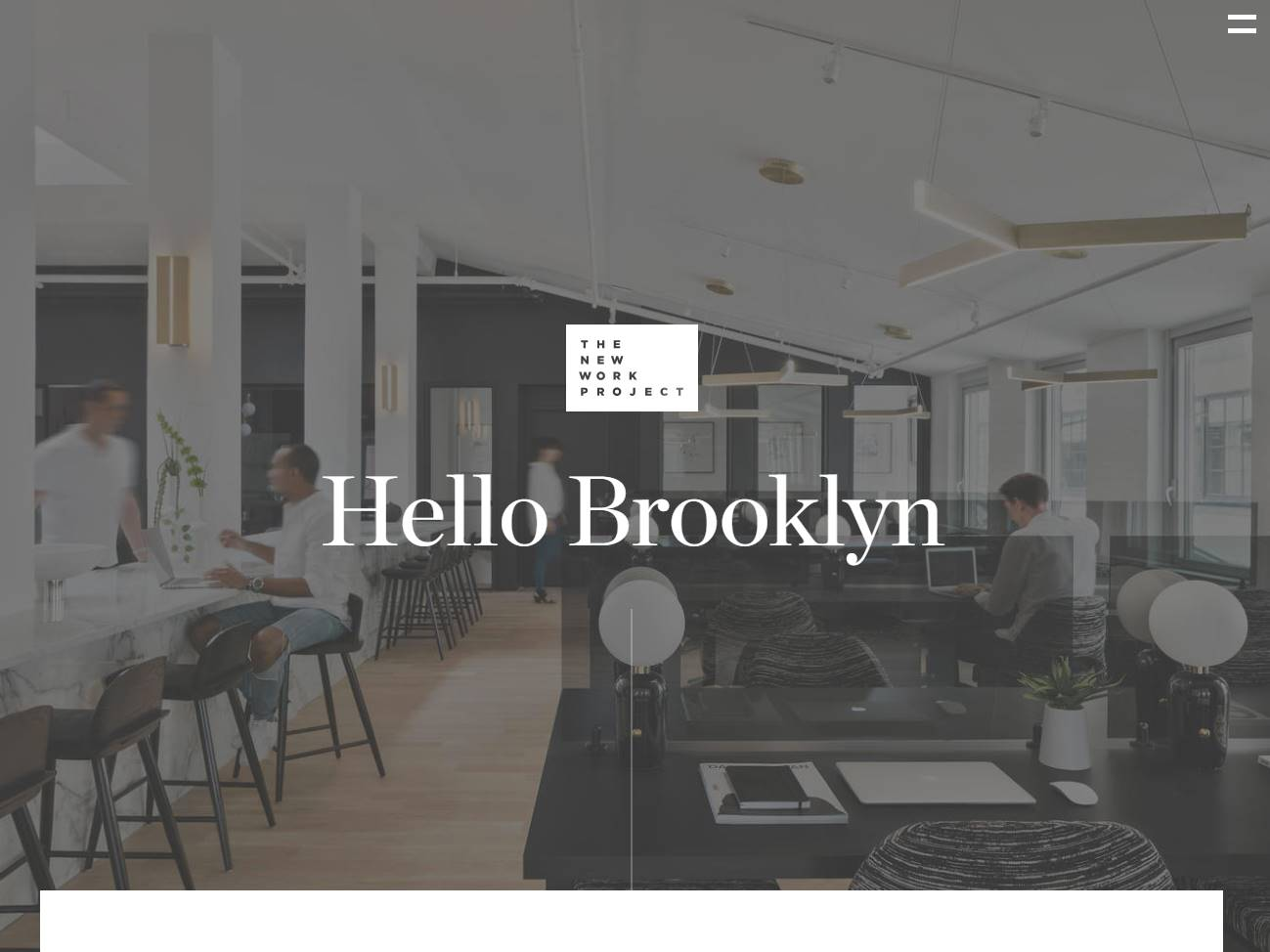 Screenshot of the The New Work Project website