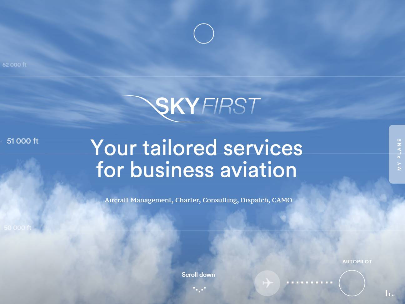 Screenshot of the #TheSkyIsNotTheLimit website