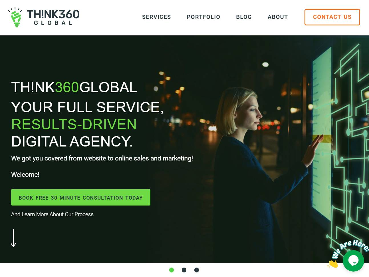 Screenshot of the Think360Global website