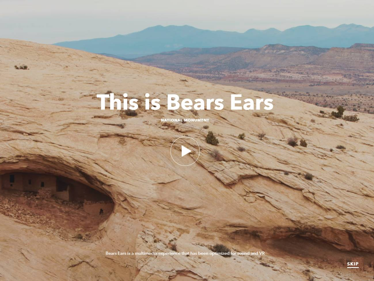 Screenshot of the This is Bears Ears website