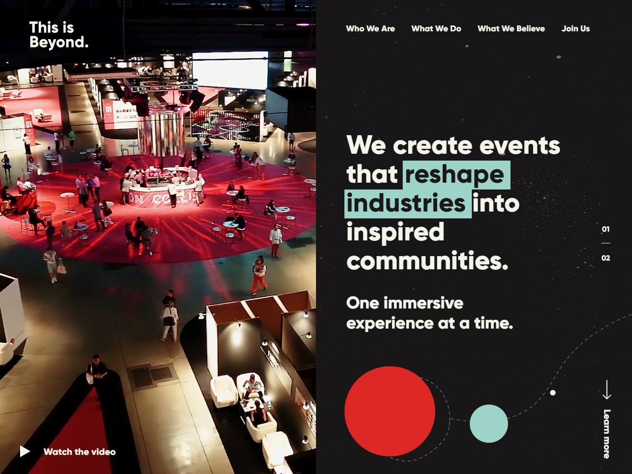Screenshot of the This is Beyond website
