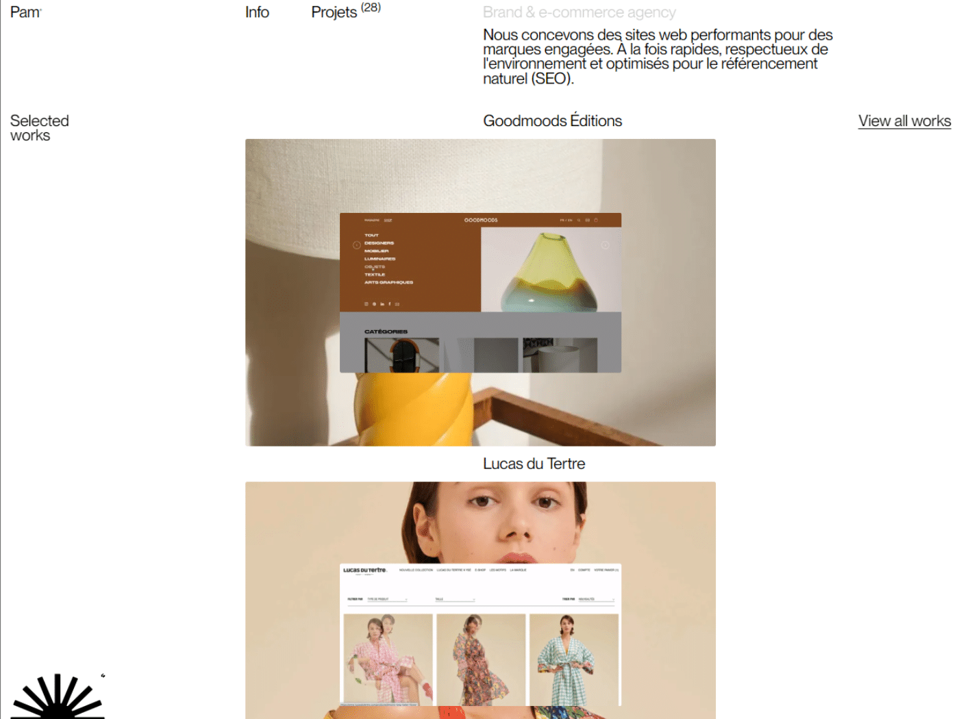 Screenshot of the This Is Pam website