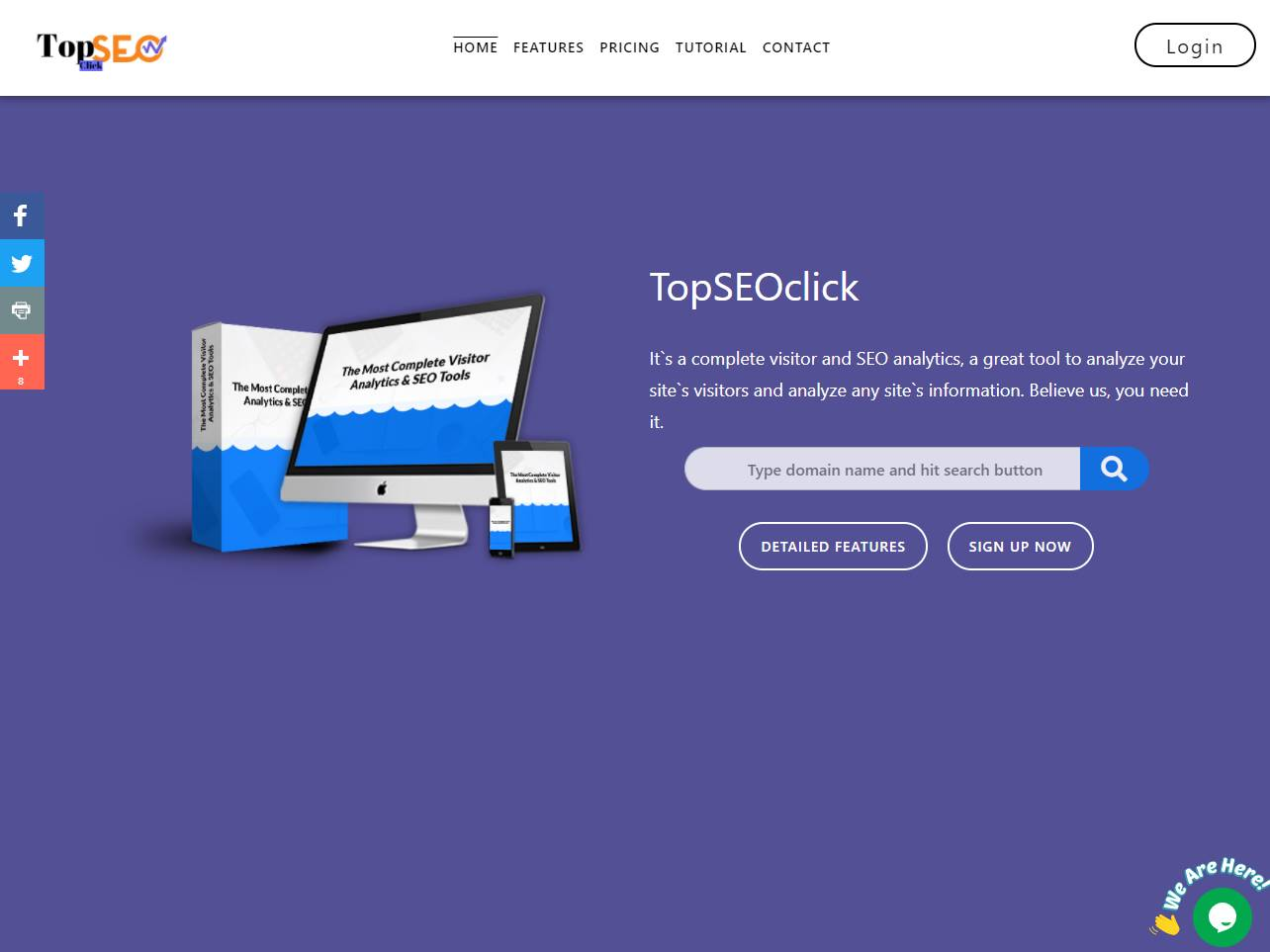 Screenshot of the TopSeoClick website
