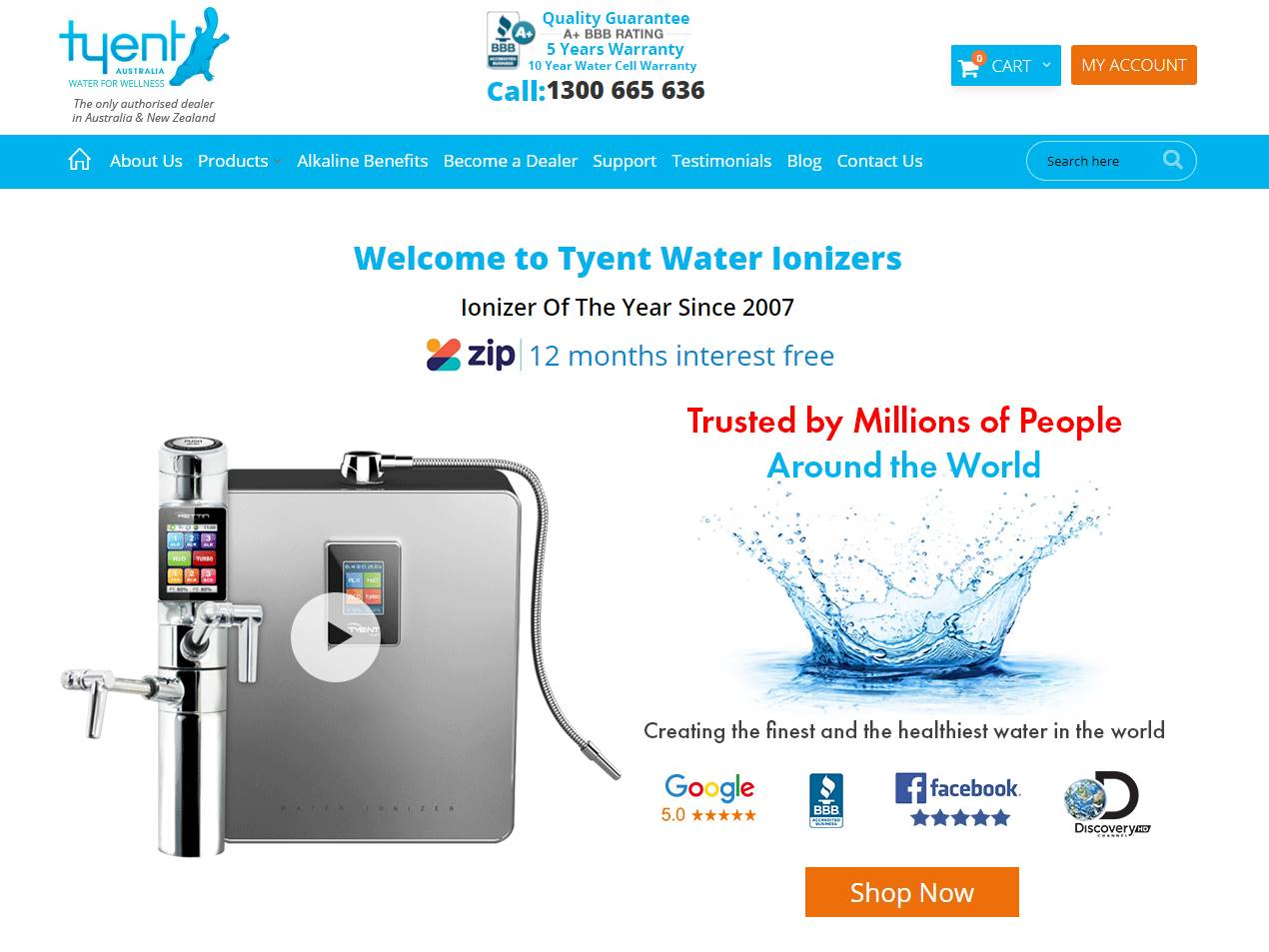 Screenshot of the Tyent Australia website