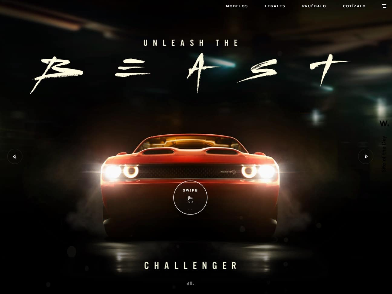 Screenshot of the Unleash The Beast website