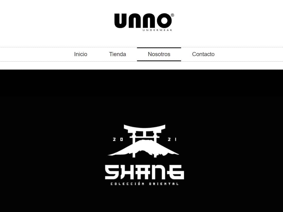 Screenshot of the UNNO website