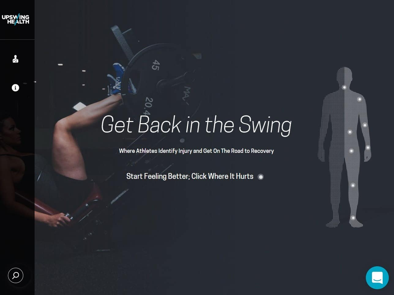 Screenshot of the Upswing Health website