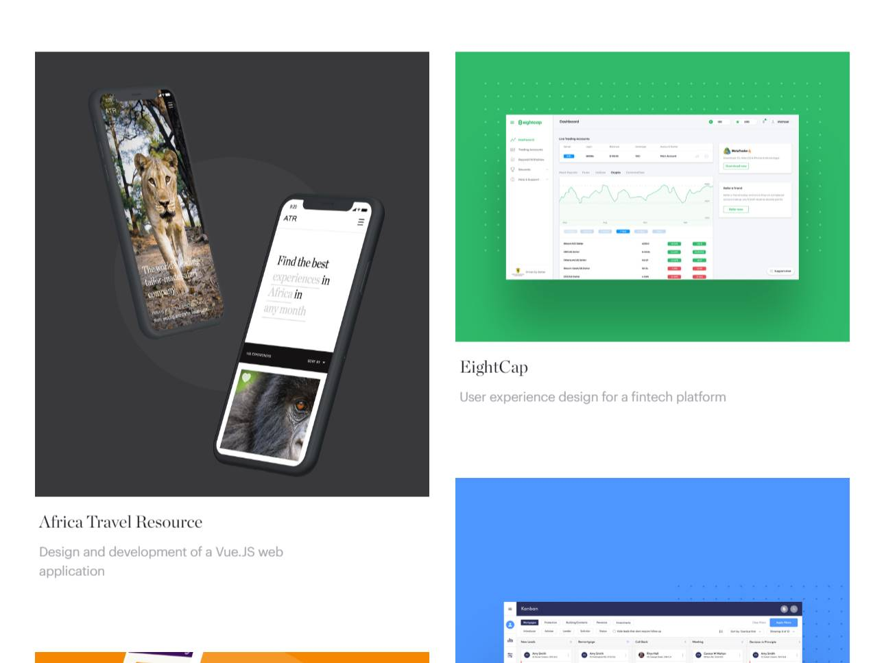 Screenshot of the UX Design Agency website