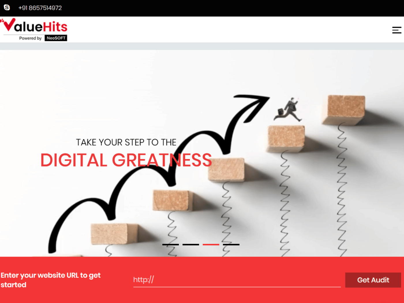 Screenshot of the ValueHits website