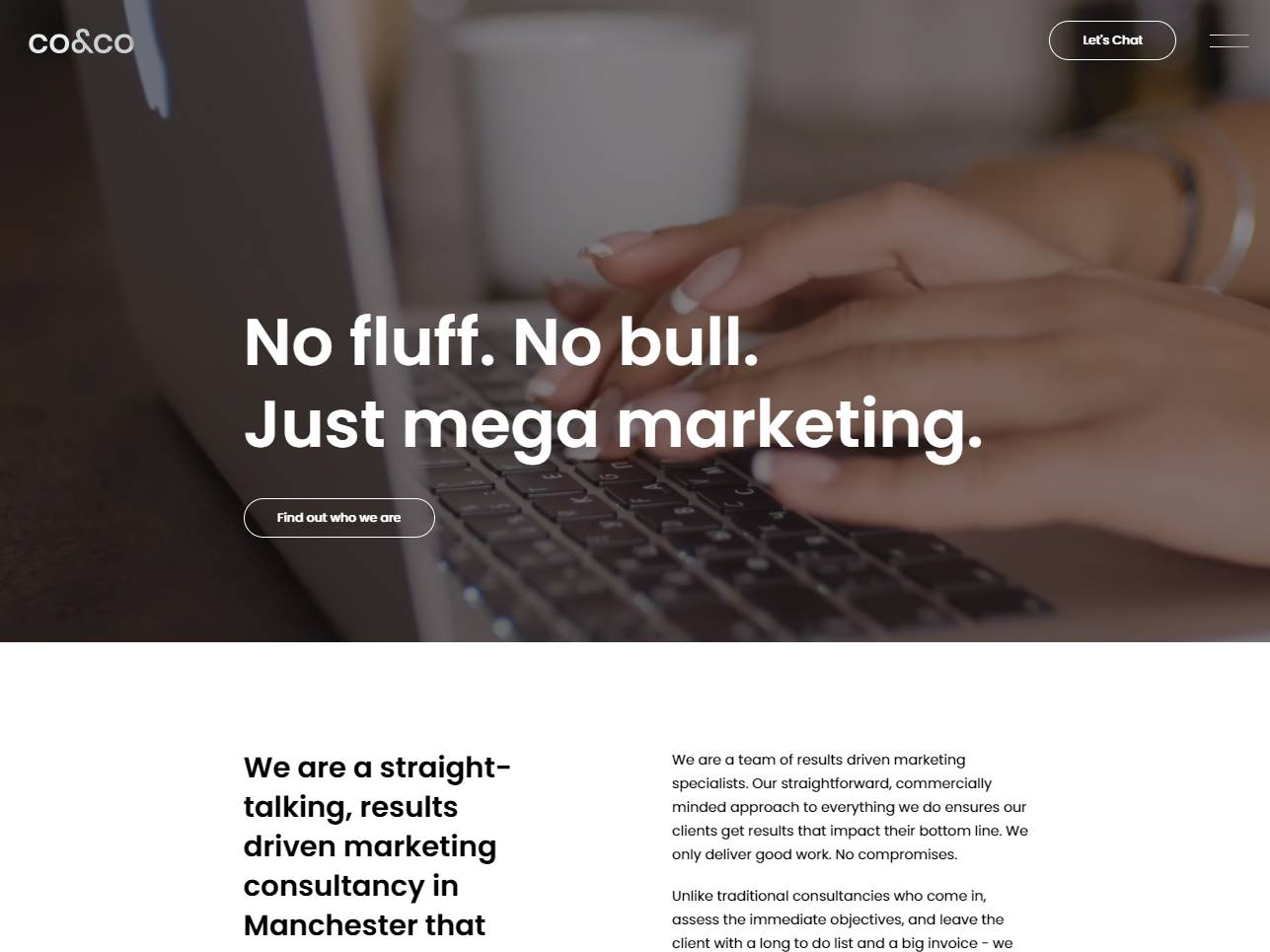 Screenshot of the We Are Co and Co website