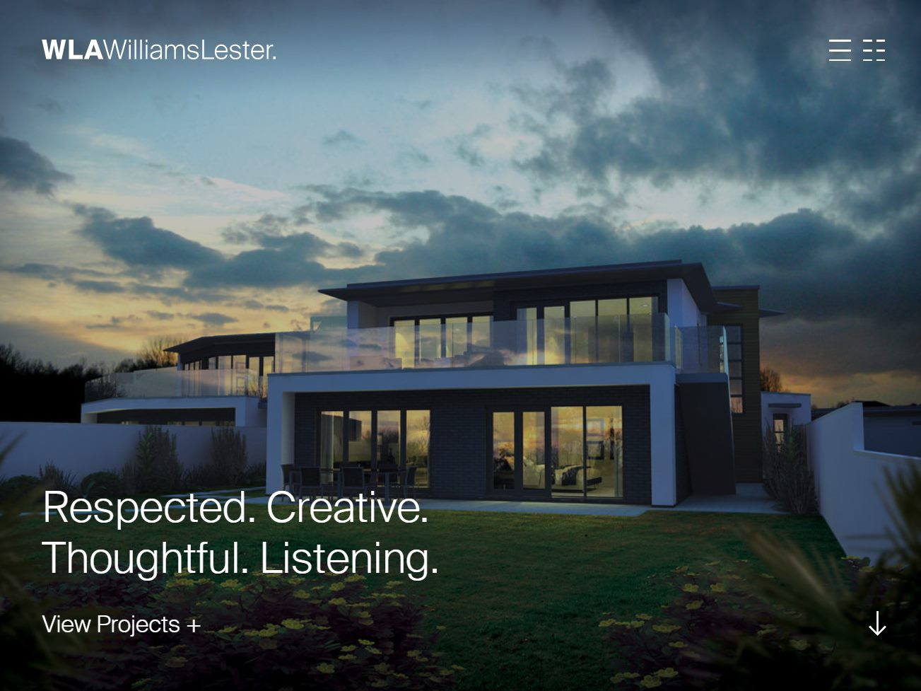 Screenshot of the Williams Lester Architects website