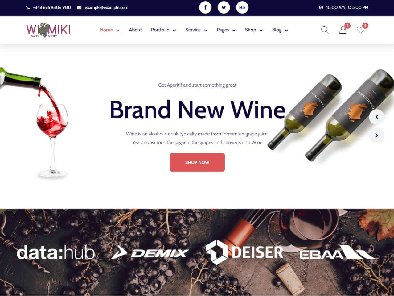 Screenshot of the Wimiki website