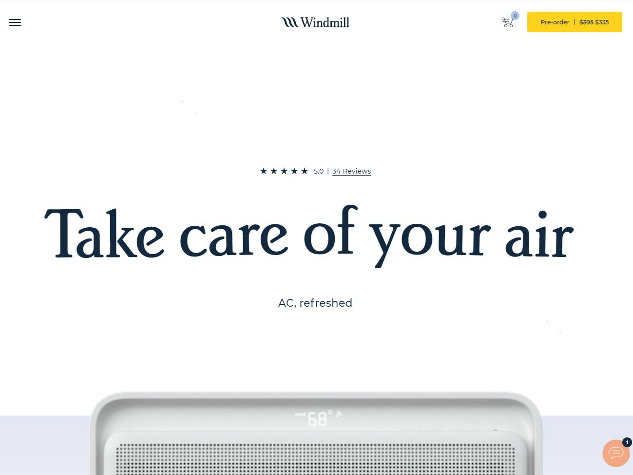 Screenshot of the Windmill website