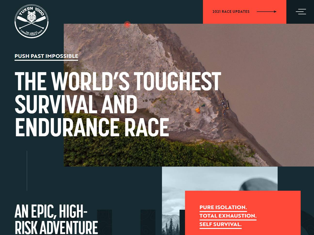 Screenshot of the Yukon 1000 website