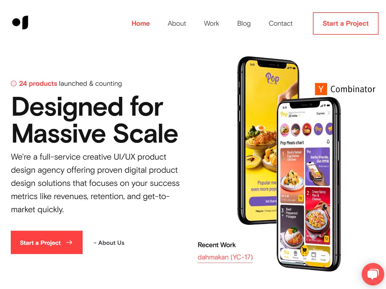 Screenshot of the Zensite Creative UX Agency website
