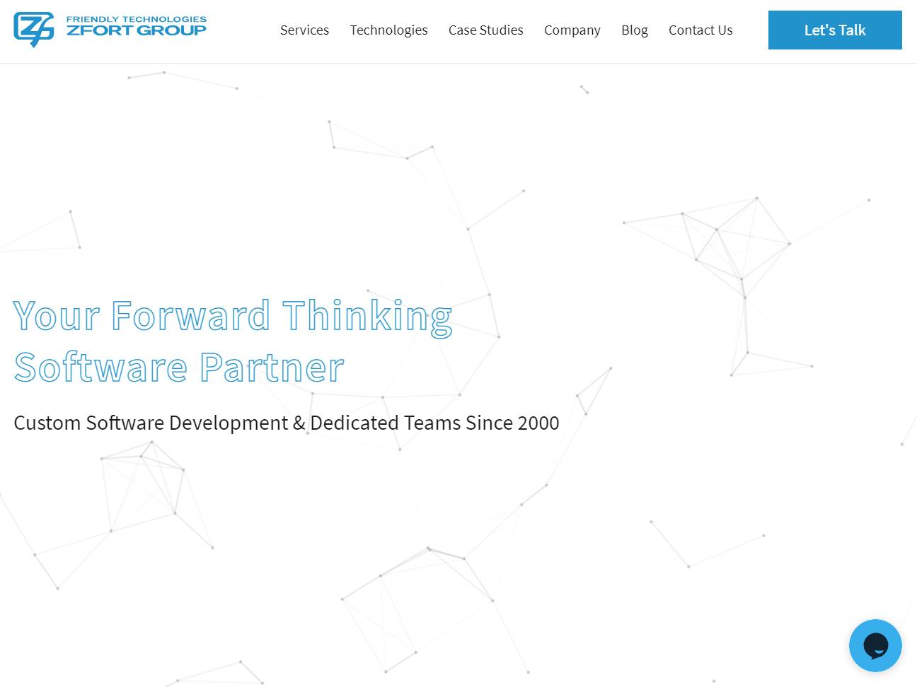 Screenshot of the Zfort Group website