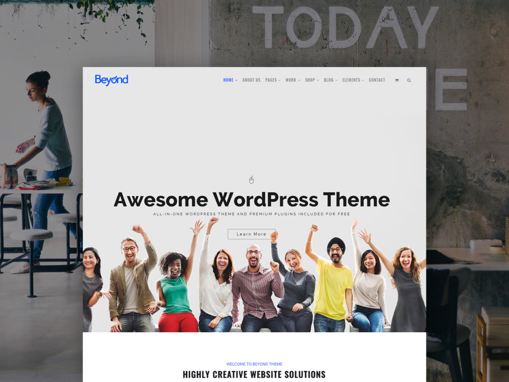 Beyond WordPress Theme design awards winner