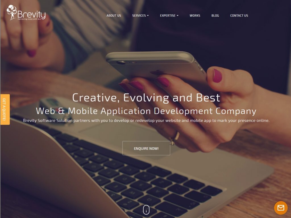 Brevity Software Solutions website design awards sites gallery