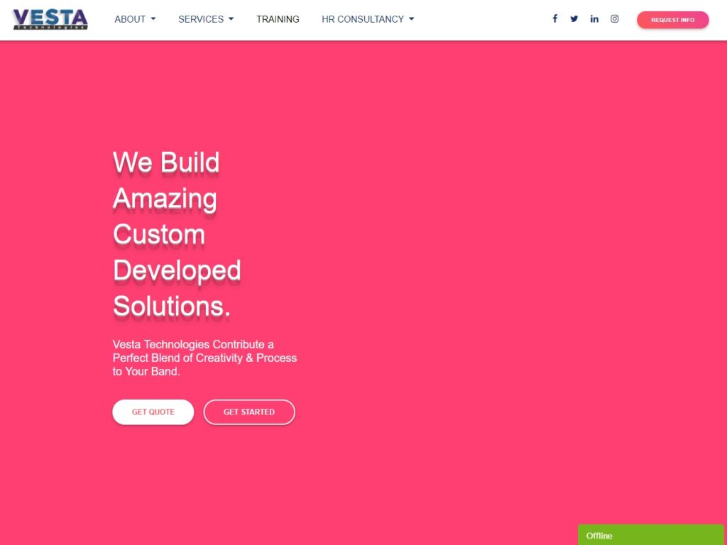 Vesta Technologies CSS design awards winner sites gallery