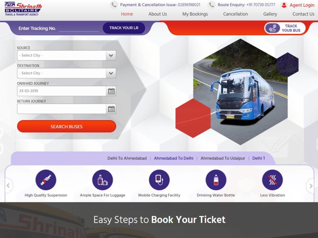 Shrinath Bus CSS Design awards winner sites gallery