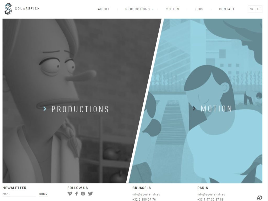 Squarefish sites gallery CSS design awards winner