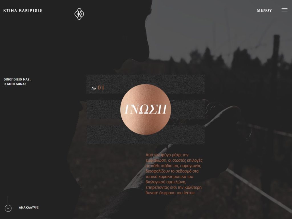 Ktima Karipidis CSS Design Awards Winner sites gallery