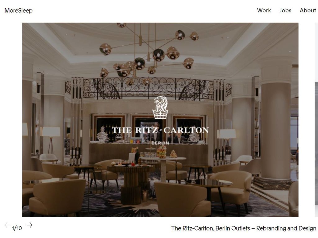 MoreSleep CSS Design Awards Winner Sites Gallery