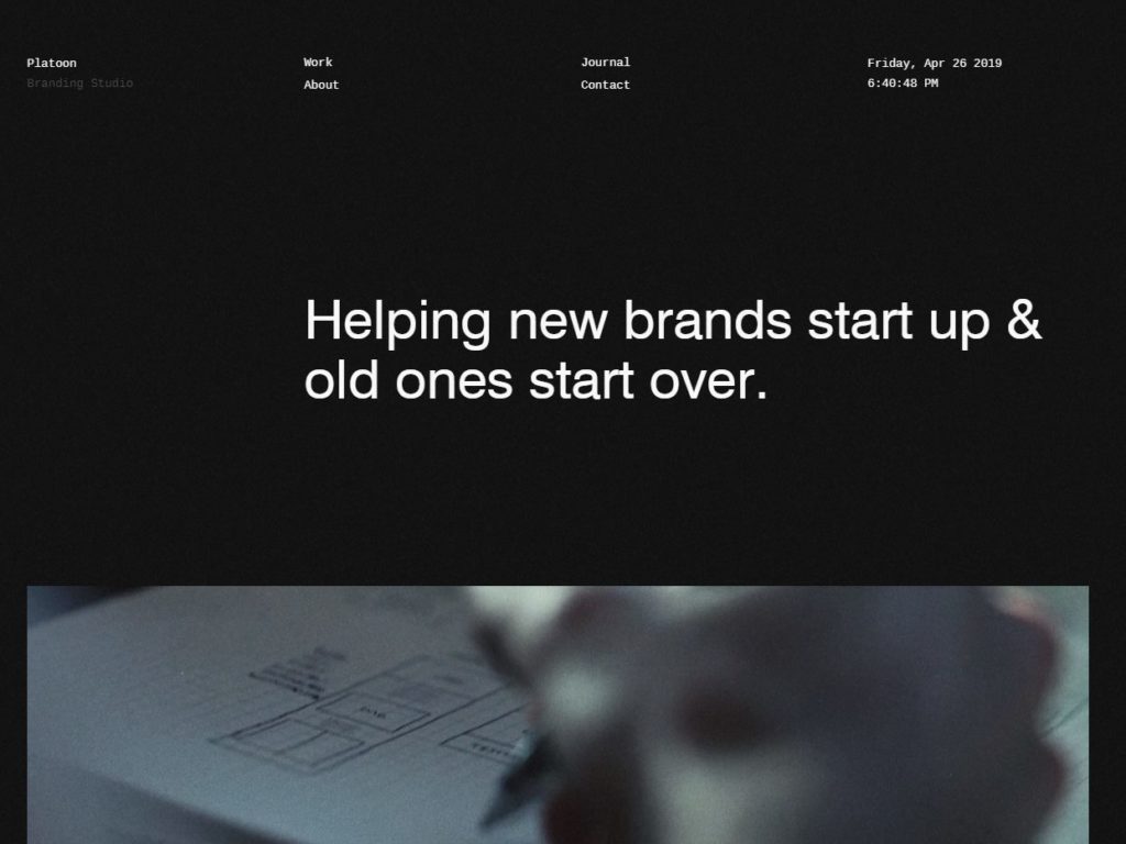 Platoon CSS Design Awards Winner sites gallery