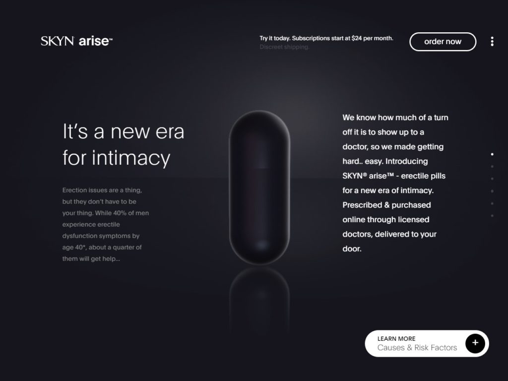 Skyn Arise CSS Design Awards Winner sites gallery