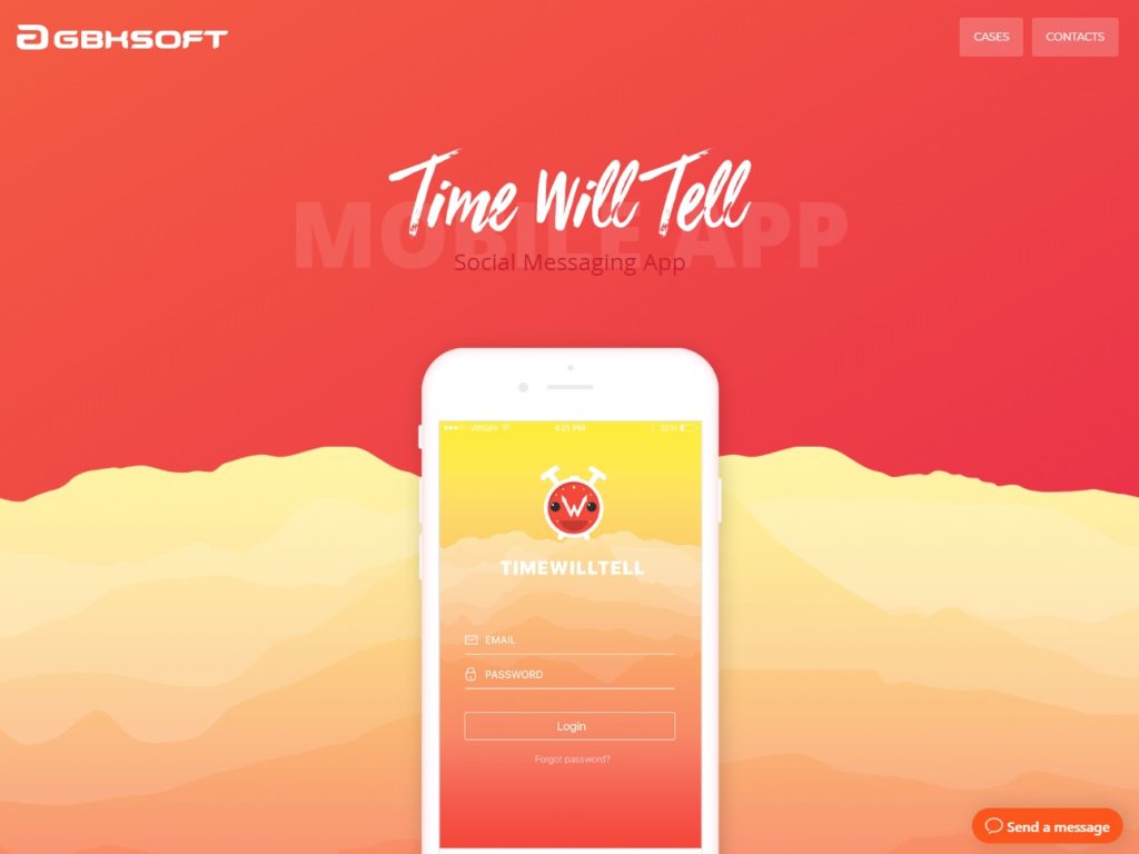 Time Will Tell Messaging App CSS Design Awards Winner Sites Gallery