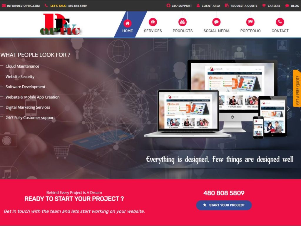 Dev-Optic CSS Design Awards Winner sites gallery