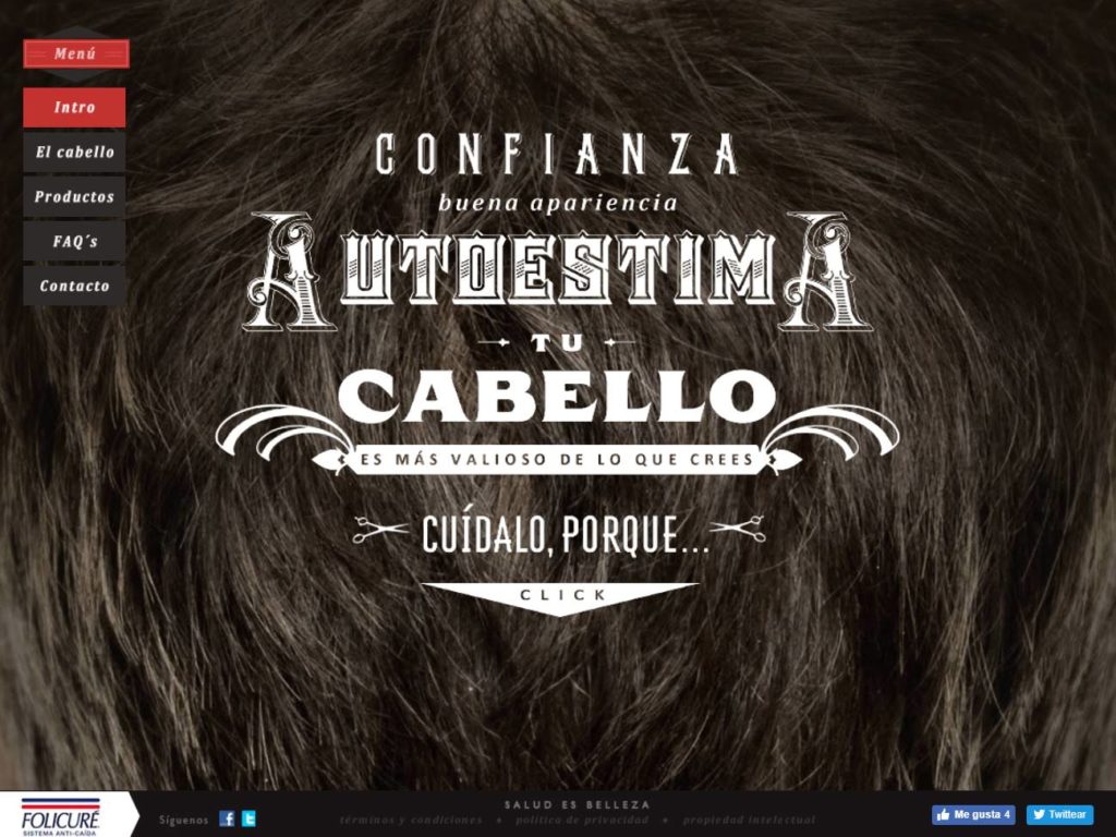 Folicuré México CSS Design Awards Winner sites gallery