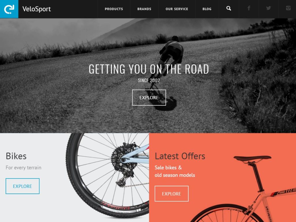 VeloSport CSS Design Awards Winner sites gallery