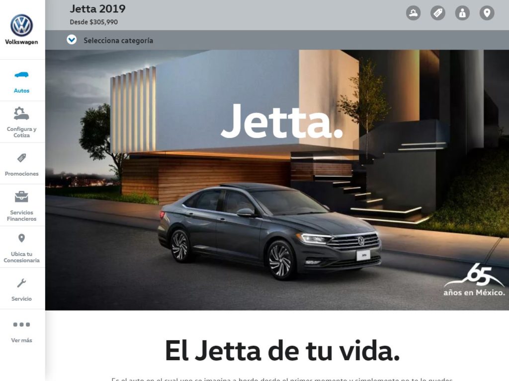 Volkswagen Jetta CSS Design Awards Winner sites gallery
