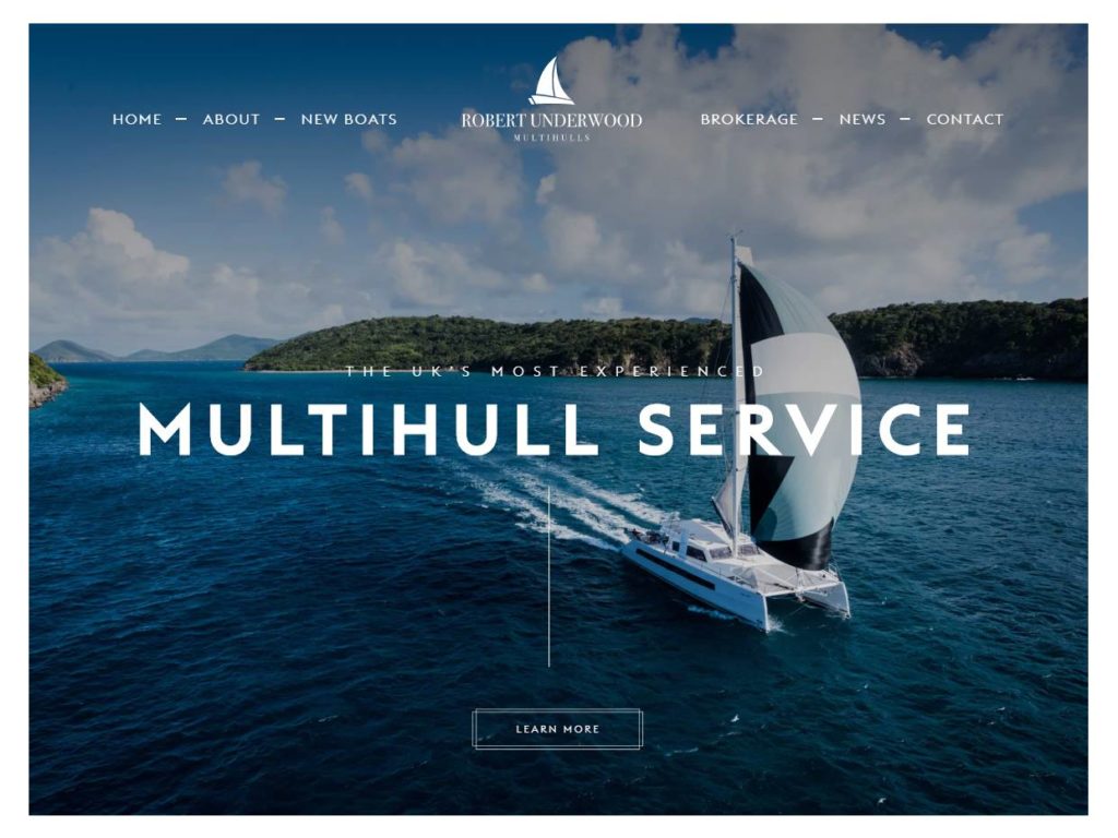 Robert Underwood Multihulls CSS Design Awards Winner sites gallery