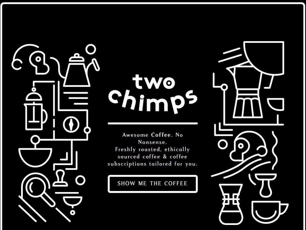 Two Chimps Coffee CSS Design Awards Winner sites gallery