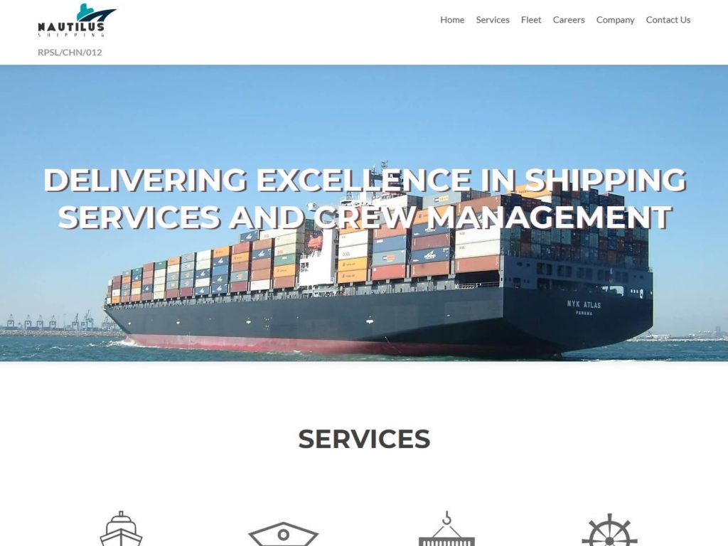 Nautilus Shipping CSS Design Awards Winner sites gallery