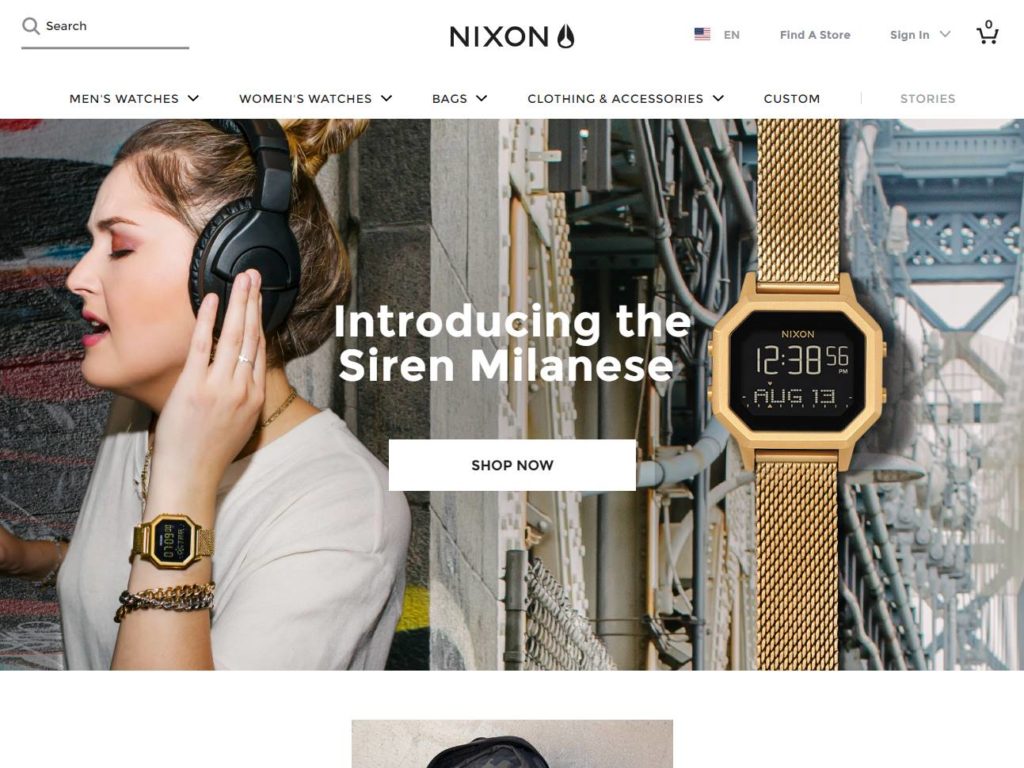 Nixon eCommerce Platform CSS Design Awards Winner sites gallery